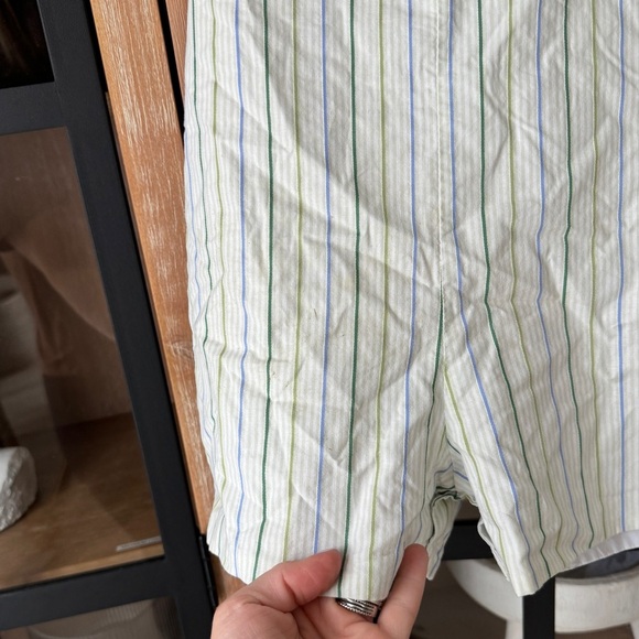 St. Patricks Day four leaf clover jon jon romper smock appliqué baby boy stripes - Picture 6 of 8